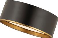 Three Light Flush Mount by Z-Lite - Arlo Collection, Matte Black + Rubbed Brass Finish - 2303F3-MB-RB