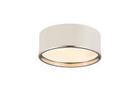 Three Light Flush Mount by Z-Lite - Arlo Collection, Matte White + Chrome Finish - 2303F3-MW-CH