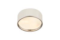 Three Light Flush Mount by Z-Lite - Arlo Collection, Matte White + Chrome Finish - 2303F3-MW-CH