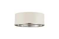 Three Light Flush Mount by Z-Lite - Arlo Collection, Matte White + Chrome Finish - 2303F3-MW-CH