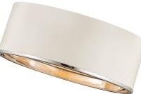 Three Light Flush Mount by Z-Lite - Arlo Collection, Matte White + Chrome Finish - 2303F3-MW-CH