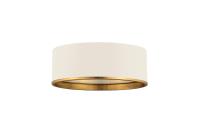 Three Light Flush Mount by Z-Lite - Arlo Collection, Matte White + Rubbed Brass Finish - 2303F3-MW-RB