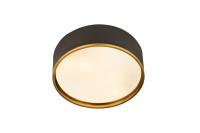 Four Light Flush Mount by Z-Lite - Arlo Collection, Matte Black + Rubbed Brass Finish - 2303F4-MB-RB