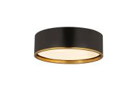 Four Light Flush Mount by Z-Lite - Arlo Collection, Matte Black + Rubbed Brass Finish - 2303F4-MB-RB