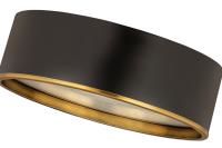 Four Light Flush Mount by Z-Lite - Arlo Collection, Matte Black + Rubbed Brass Finish - 2303F4-MB-RB