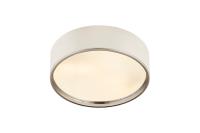 Four Light Flush Mount by Z-Lite - Arlo Collection, Matte White + Chrome Finish - 2303F4-MW-CH