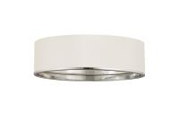 Four Light Flush Mount by Z-Lite - Arlo Collection, Matte White + Chrome Finish - 2303F4-MW-CH