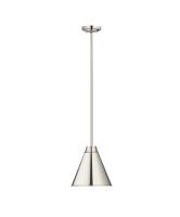 One Light Pendant by Z-Lite - Eaton Collection, Polished Nickel Finish - 6011P12-PN