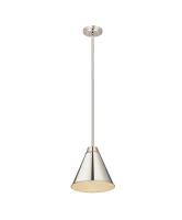 One Light Pendant by Z-Lite - Eaton Collection, Polished Nickel Finish - 6011P12-PN