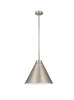 One Light Pendant by Z-Lite - Eaton Collection, Brushed Nickel Finish - 6011P18-BN