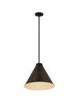 One Light Pendant by Z-Lite - Eaton Collection, Bronze Plate Finish - 6011P18-BP