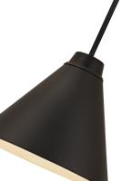 One Light Pendant by Z-Lite - Eaton Collection, Matte Black Finish - 6011P18-MB