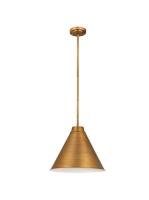 One Light Pendant by Z-Lite - Eaton Collection, Rubbed Brass Finish - 6011P18-RB