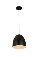 One Light Pendant by Z-Lite - Z-Studio Collection, Satin Black Finish - 6012P9-SBK