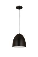 One Light Pendant by Z-Lite - Z-Studio Collection, Satin Black Finish - 6012P9-SBK