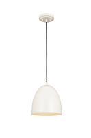 One Light Pendant by Z-Lite - Z-Studio Collection, Satin White Finish - 6012P9-SWH