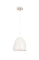 One Light Pendant by Z-Lite - Z-Studio Collection, Satin White Finish - 6012P9-SWH