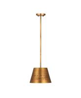 One Light Pendant by Z-Lite - Maddox Collection, Rubbed Brass Finish - 6013-12RB