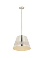One Light Chandelier by Z-Lite - Maddox Collection, Polished Nickel Finish - 6013-18PN