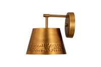 One Light Wall Sconce by Z-Lite - Maddox Collection, Rubbed Brass Finish - 6013-1S-RB