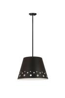 One Light Chandelier by Z-Lite - Katie Collection, Matte Black Finish - 6014-18MB
