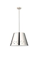 One Light Chandelier by Z-Lite - Katie Collection, Polished Nickel Finish - 6014-18PN