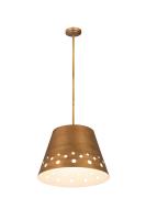 One Light Chandelier by Z-Lite - Katie Collection, Rubbed Brass Finish - 6014-18RB
