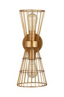 Two Light Wall Sconce by Z-Lite - Alito Collection, Rubbed Brass Finish - 6015-2S-RB