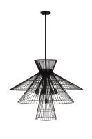 Eight Light Chandelier by Z-Lite - Alito Collection, Matte Black Finish - 6015-8MB