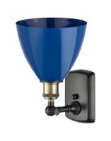 One Light Wall Sconce by Innovations - Ballston Collection, Black Antique Brass Finish - 516-1W-BAB-MBD-75-BL