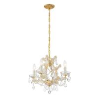 Four Light Mini Chandelier by Crystorama - Maria Theresa Collection, Gold Finish - 4474-GD-CL-I