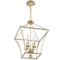 Four Light Mini Chandelier by Crystorama - Broche Collection, Antique Gold Finish - 516-GA