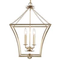 Four Light Mini Chandelier by Crystorama - Broche Collection, Antique Gold Finish - 516-GA