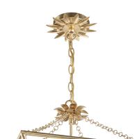 Four Light Mini Chandelier by Crystorama - Broche Collection, Antique Gold Finish - 516-GA