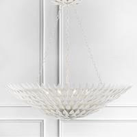 Eight Light Chandelier by Crystorama - Broche Collection, Matte White Finish - 519-MT
