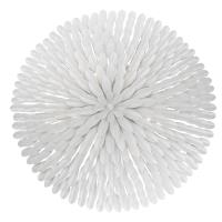 Eight Light Semi Flush Mount by Crystorama - Broche Collection, Matte White Finish - 519-MT_CEILING