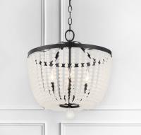 Four Light Chandelier by Crystorama - Rylee Collection, Matte Black Finish - 604-MK-FR