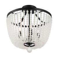 Four Light Chandelier by Crystorama - Rylee Collection, Matte Black Finish - 604-MK-FR