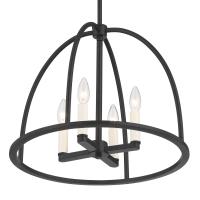 Four Light Chandelier by Crystorama - Abbott Collection, Black Finish - ABB-3004-BK