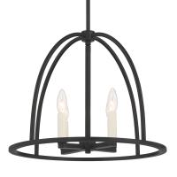 Four Light Chandelier by Crystorama - Abbott Collection, Black Finish - ABB-3004-BK