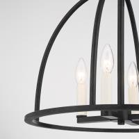 Four Light Chandelier by Crystorama - Abbott Collection, Black Finish - ABB-3004-BK