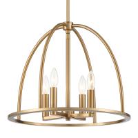 Four Light Chandelier by Crystorama - Abbott Collection, Vibrant Gold Finish - ABB-3004-VG