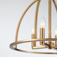 Four Light Chandelier by Crystorama - Abbott Collection, Vibrant Gold Finish - ABB-3004-VG