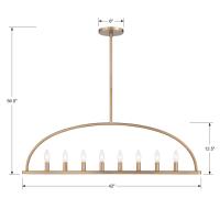 Eight Light Chandelier by Crystorama - Abbott Collection, Vibrant Gold Finish - ABB-3007-VG