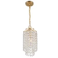 One Light Chandelier by Crystorama - Gabrielle Collection, Antique Gold Finish - GAB-B7301-GA