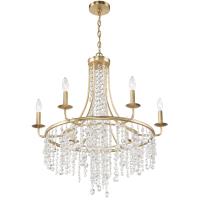 Six Light Chandelier by Crystorama - Gabrielle Collection, Antique Gold Finish - GAB-B7306-GA