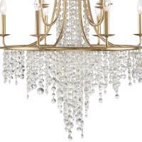 12 Light Chandelier by Crystorama - Gabrielle Collection, Antique Gold Finish - GAB-B7312-GA