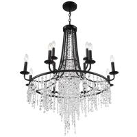 12 Light Chandelier by Crystorama - Gabrielle Collection, Matte Black Finish - GAB-B7312-MK