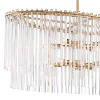 Eight Light Chandelier by Crystorama - Bleecker Collection, Antique Gold Finish - 398-GA