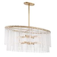 Eight Light Chandelier by Crystorama - Bleecker Collection, Antique Gold Finish - 398-GA